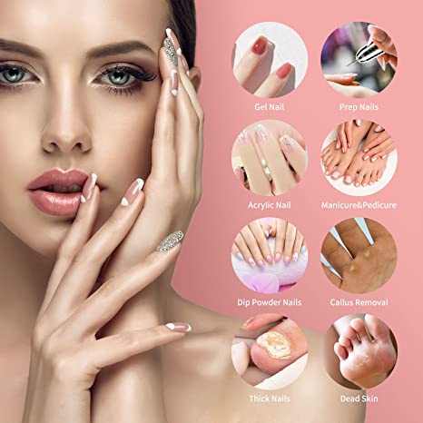 Máy Mài Móng Tay 101 35000RPM Mini Di Động Kèm Đầu Thay Thế Tiện Dụng