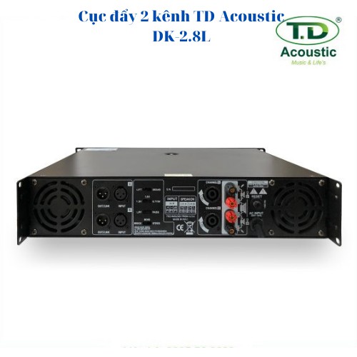 Cục đẩy 2 kênh TD Acoustic DK-2.8L-CỤC ĐẨY CÔNG SUẤT CAO CẤP MỚI NHẤT 2021