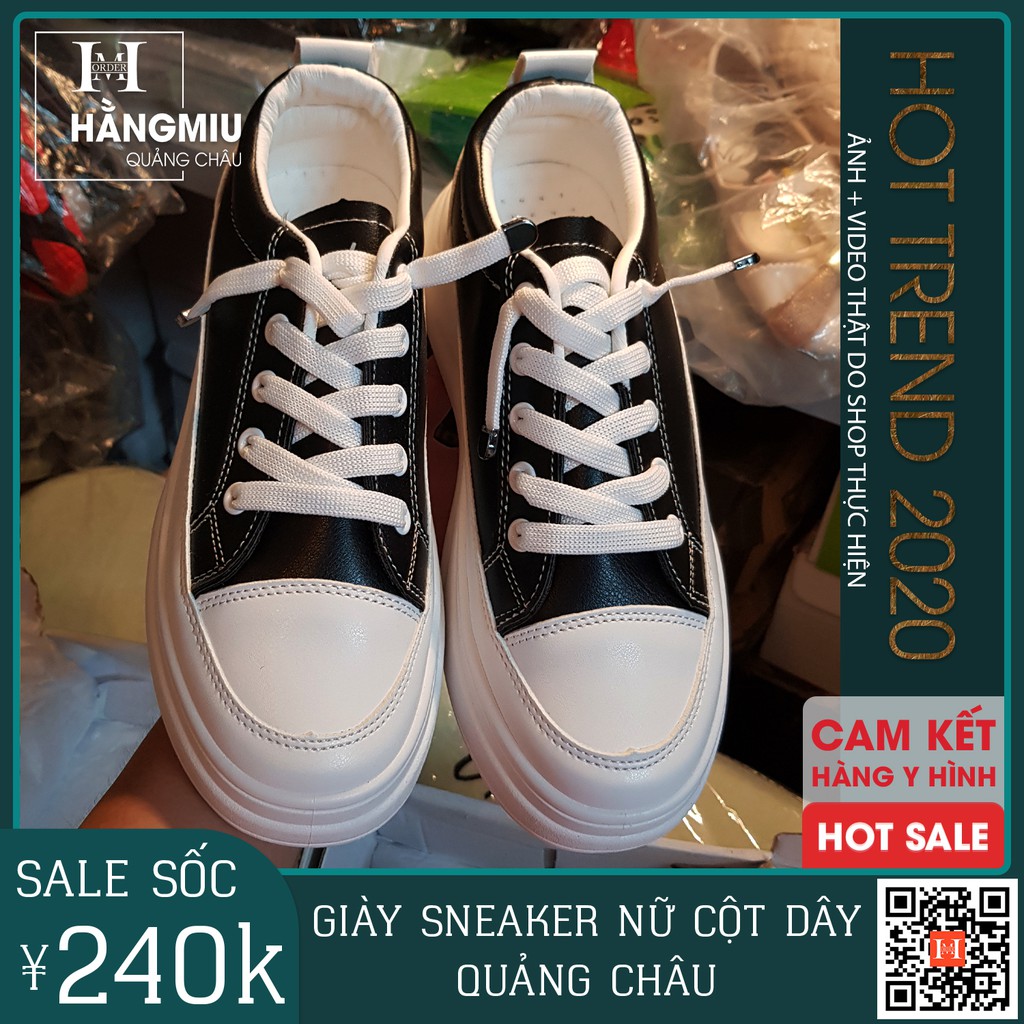 Giày Sneaker Thể Thao, Giày Nữ Buộc Dây Quảng Châu Cao Cấp Hot Trend 2022