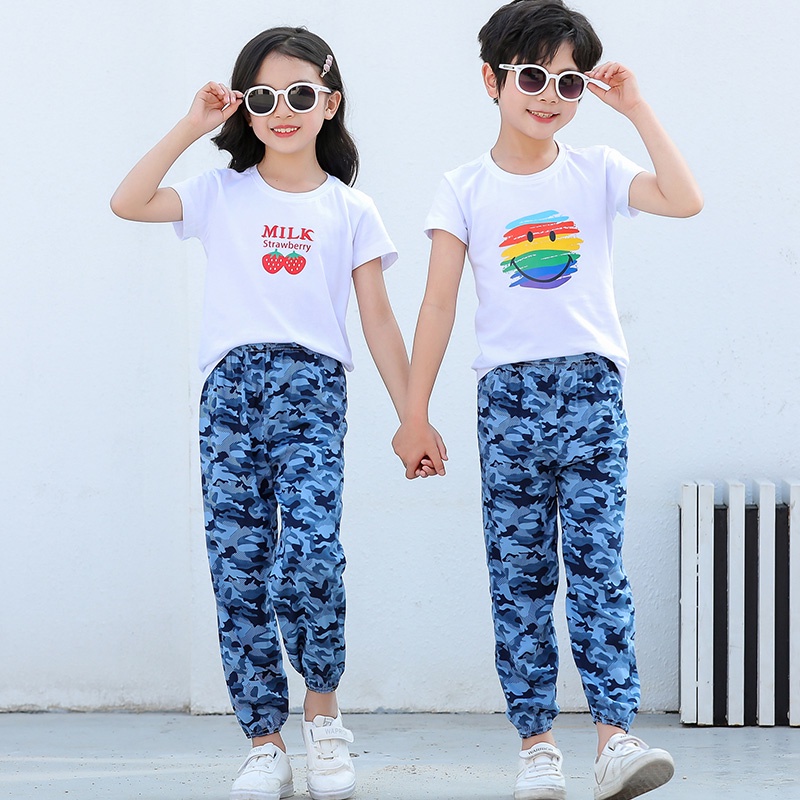 Quần Dài Ống Rộng Chất Liệu Cotton Thời Trang Xuân Thu Cho Bé 100-150cm