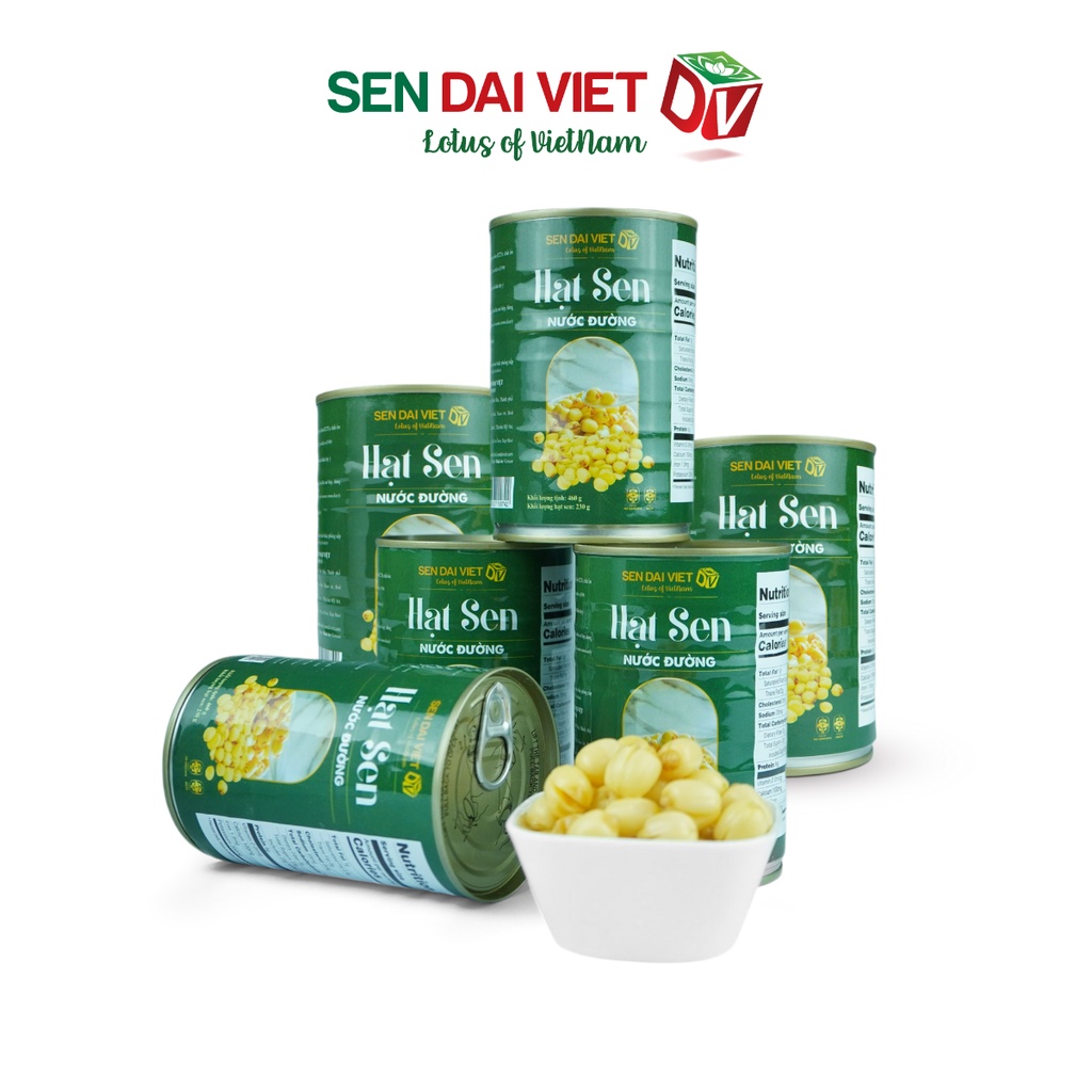 [6 Lon]Hạt Sen Nước Đường-Sen Đại Việt-Lon 460g