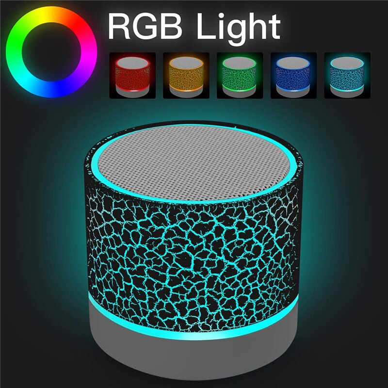Loa MP3 không dây bluetooth VIRWIR mini âm thanh siêu trầm có đèn LED hỗ trợ thẻ TF cho điện thoại