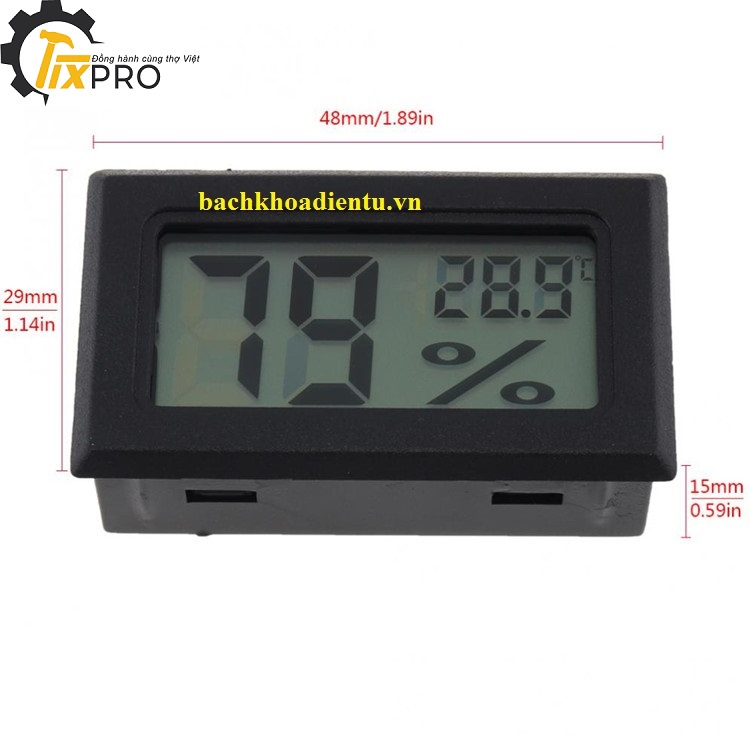 Đồng hồ đo nhiệt độ, độ ẩm phòng chính xác cao không dây