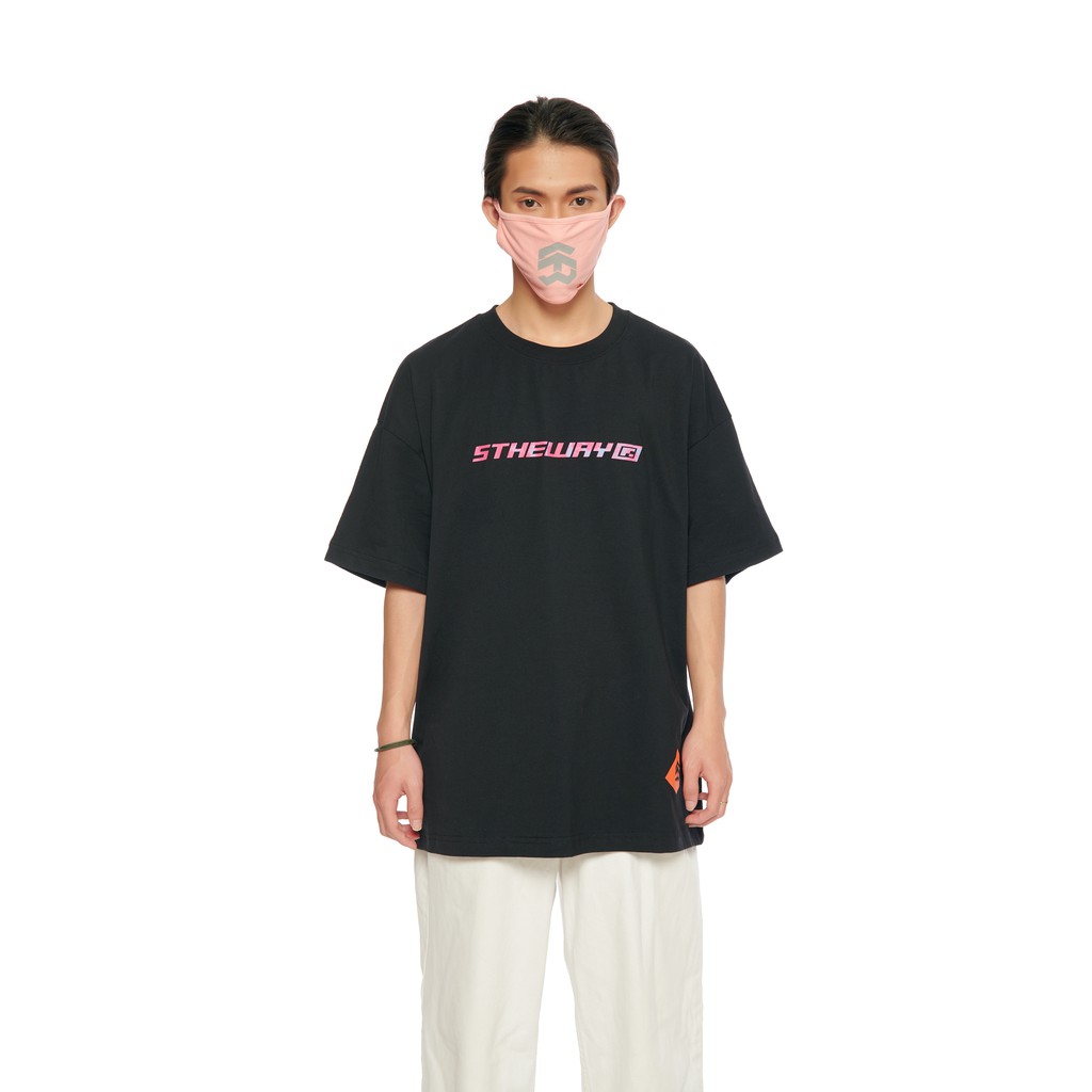 5THEWAY® /solid/ BIG LOGO MASK™ in PEACH BUD aka Khẩu Trang Hồng Nhạt