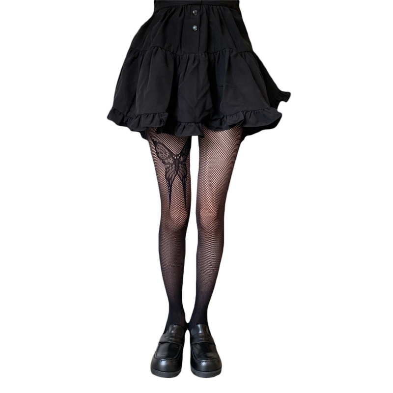 Quần Tất Lưới Họa Tiết Bướm Phong Cách Punk Lolita Ngọt Ngào Cho Nữ