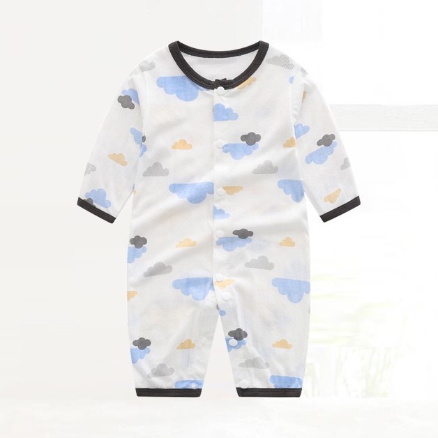 Áo Liền Quần Tay Ngắn SOFFNY Bằng Sợi Tre Cotton Dành Cho Bé Sơ Sinh