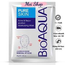 Mặt nạ bạc giảm mụn đỏ mask Pure Skin Bioaqua Nội địa trung