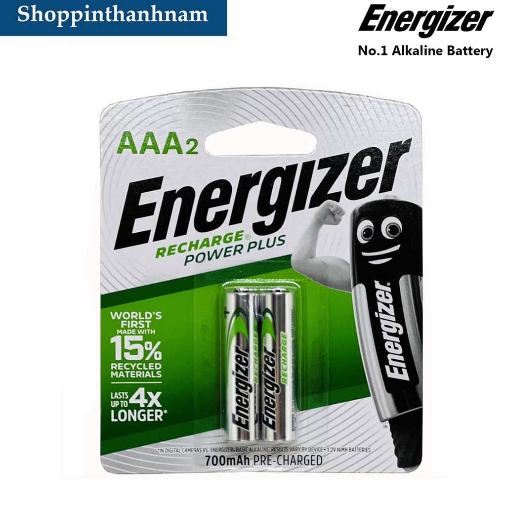 Pin sạc AAA Energizer 700mAh vỉ 2 viên chính hãng