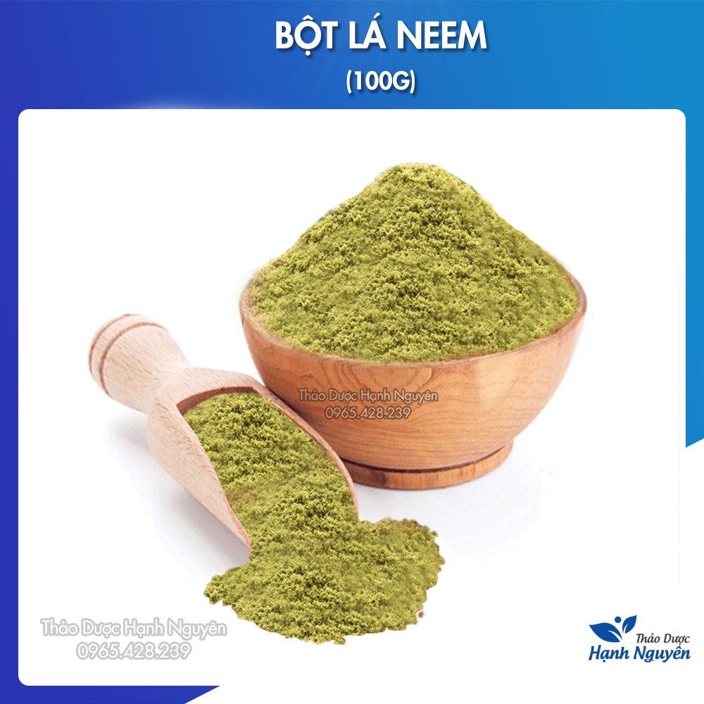 Bột lá neem nguyên chất 100g (Lá nem kháng khuẩn, dưỡng da, mờ thâm sạm) - Thảo Dược Hạnh Nguyên