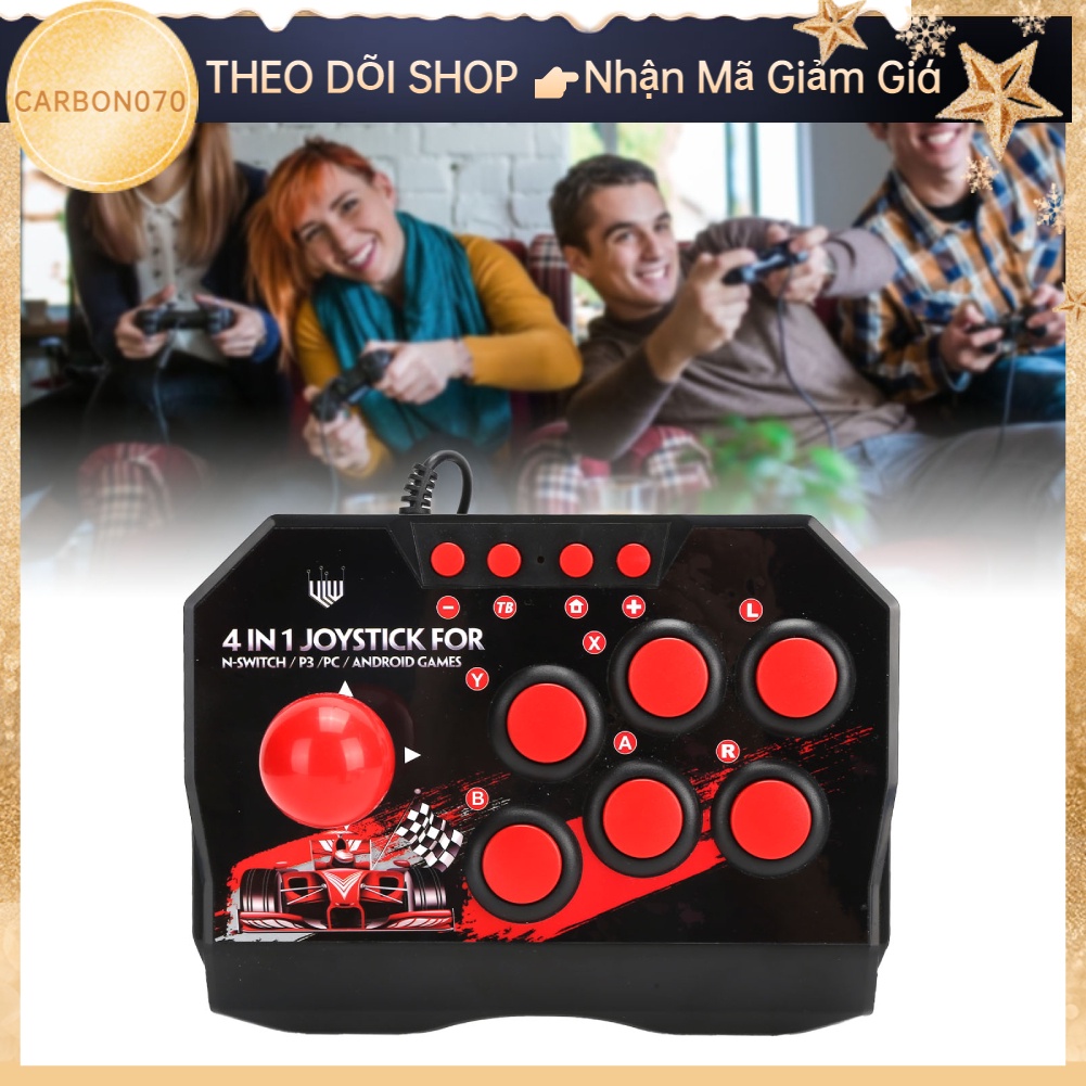 🌟Hàng HOT Bảng điều khiển chơi game arcade có dây cho Switch / PC PS3【Carbon070】