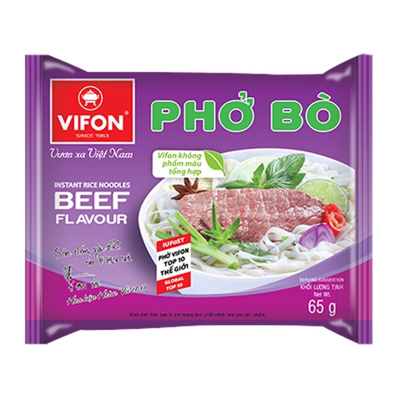 PHỞ BÒ/GÀ VIFON GÓI 65g