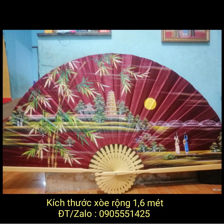 Quạt tranh treo tường vẽ tay. Quà tặng  Tân gia, khai trương, Sinh nhật, quà cưới. Quà tặng thầy cô 20/11, Quà 8/3, tết