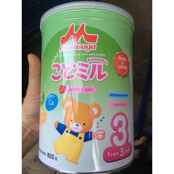 Sữa Morinaga số 3(850g,tách đai ,vi dâu ,date th12/21