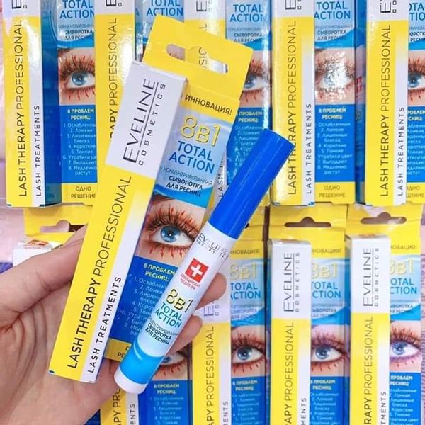 Tinh chất dưỡng mi EVELINE 8 in 1  cho đôi mi cong dài, chắc khỏe