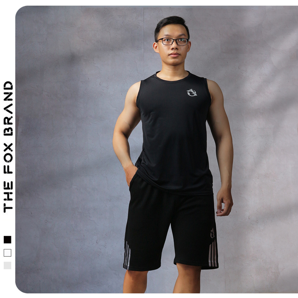 Bộ đồ sát nách thể thao bộ ba lỗ tanktop nam the fox