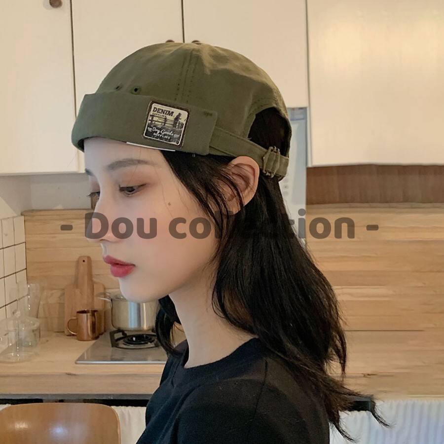 [Nowship2h] Mũ Nón (Miki Hat) Tròn Dưa Hấu Không Vành Cao Cấp Unisex Phong Cách Rento - Demin - Mã NV017