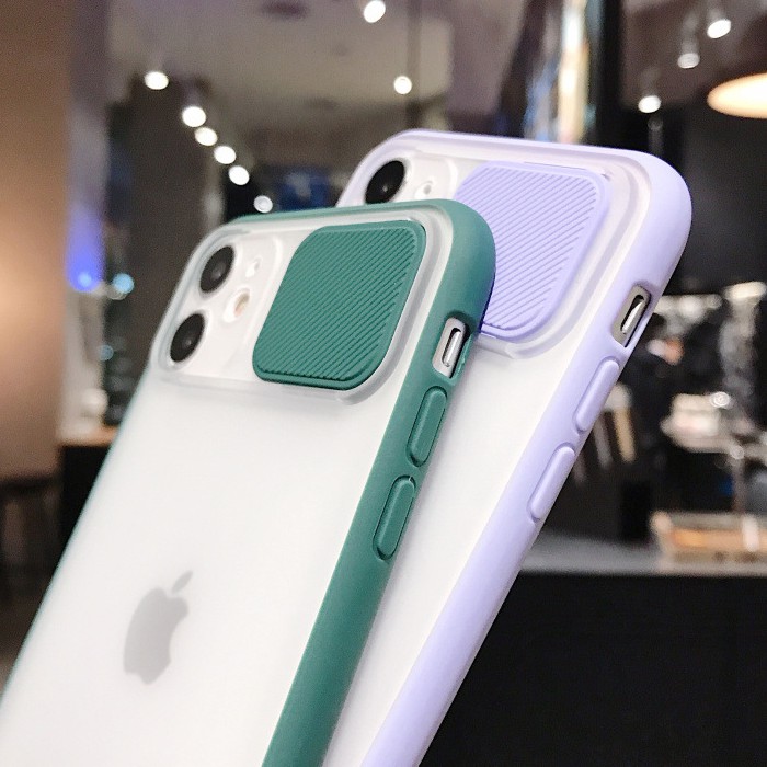 Ốp iPhone nắp trượt bảo vệ camera silicon dẻo 7/8/7Plus/8plus/X/XS/Xs Max/XR/11/12Promax