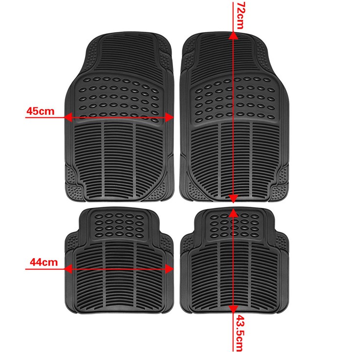 [Rẻ Vô Địch]Thảm lót sàn ô tô, Thảm Cao Su Đúc  3 mảnh PVC - Mia Shop