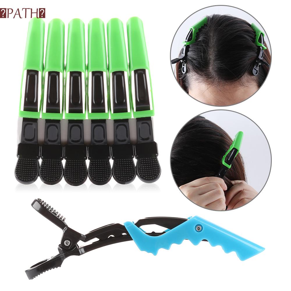 (Hàng Mới Về) Set 6 Kẹp Tóc Cá Sấu Nhiều Màu Chuyên Dụng Cho Salon Làm Tóc