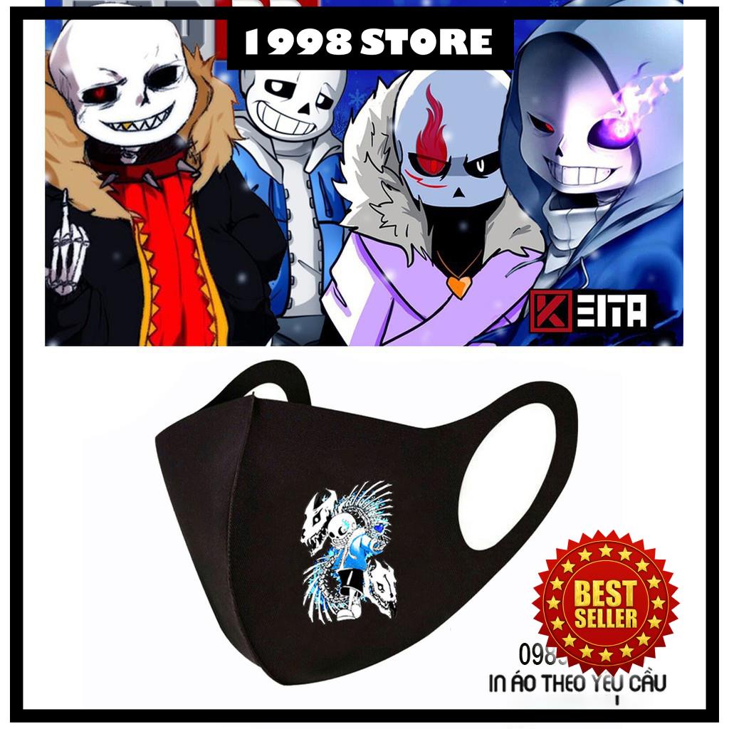 Khẩu Trang In Hình Sans Undertale Chống Bụi