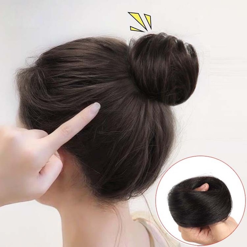 Búi Tóc Giả Xoăn Dài 100% Từ Sợi Tổng Hợp