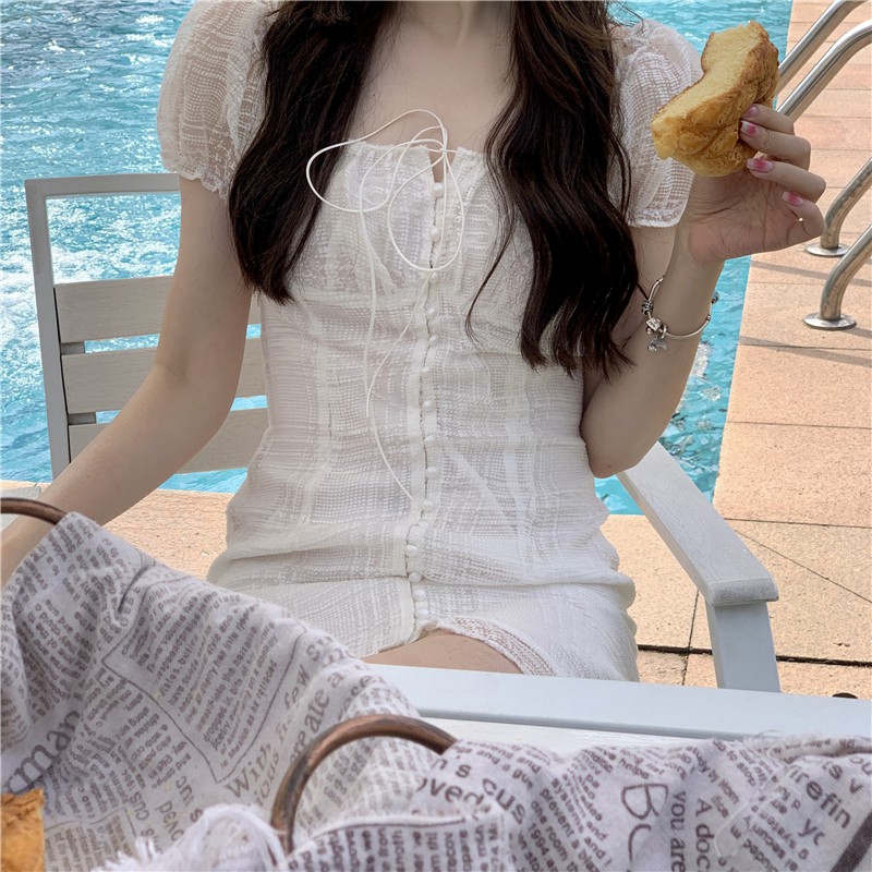 [FREESHIP] 🍨🍧🍧Đầm Cổ Vuông ,Váy Cổ Vuông Tay Phồng Cao Cấp Phong Cách Hàn Quốc Siêu Ngọt Ngào Cho Nữ🍧🍧🍨 | BigBuy360 - bigbuy360.vn