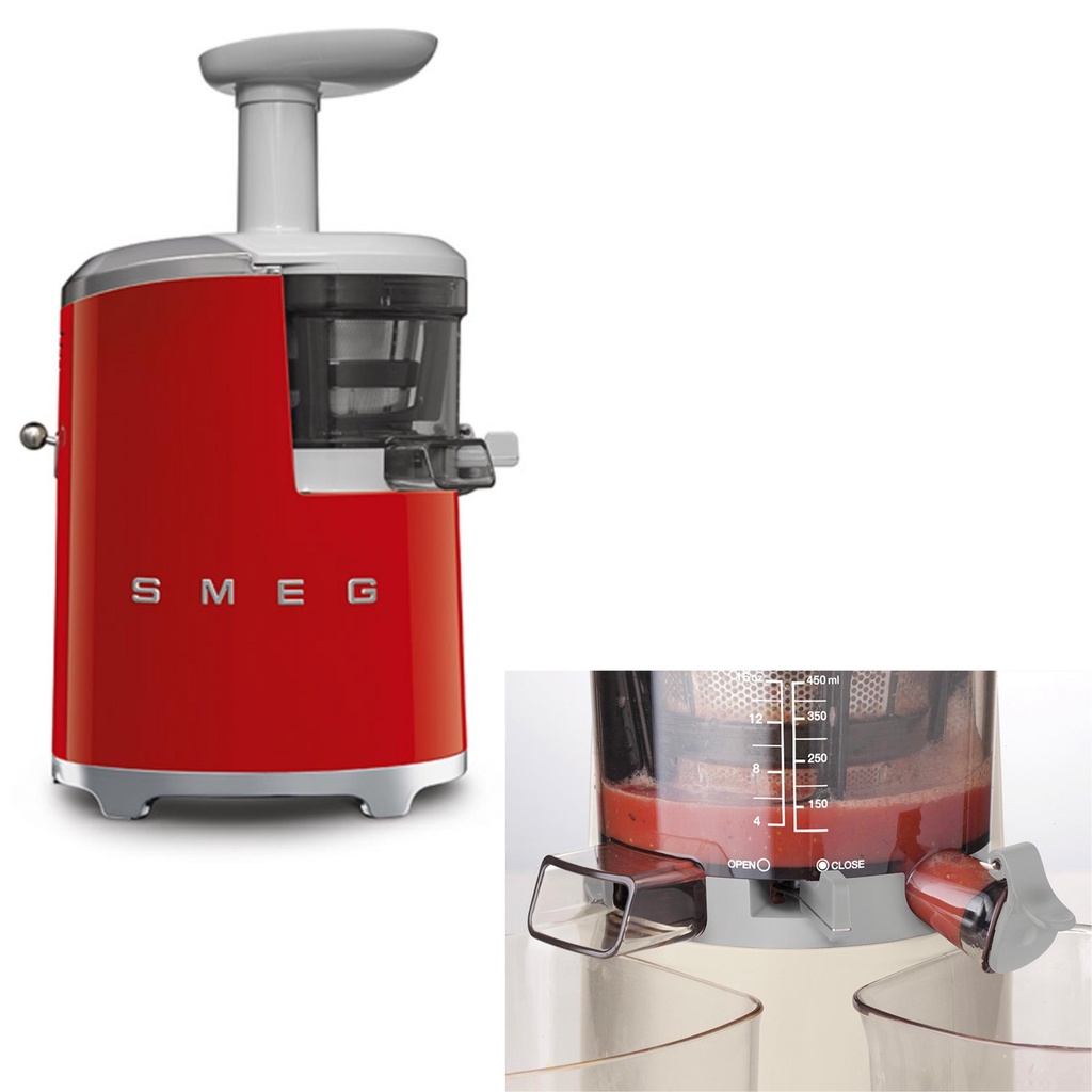 Máy ép chậm SMEG SJF01RDEU 50’S STYLE [Nhập Đức chính hãng]