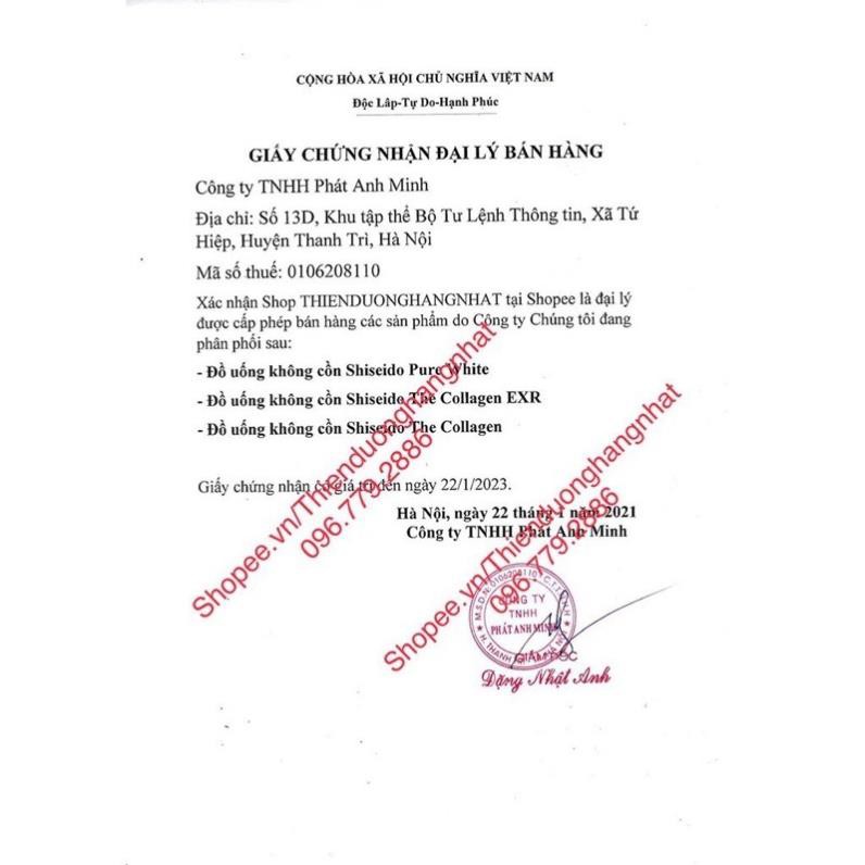 [Mã 77FMCGSALE giảm 8% đơn 500K] Nước uống Collagen Shiseido Pure White 1 hộp 10 lọ - Nhật Bản | BigBuy360 - bigbuy360.vn