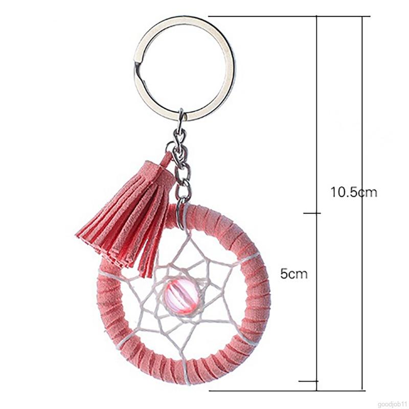 Móc Khóa Hình Dreamcatcher Phối Tua Rua Thời Trang