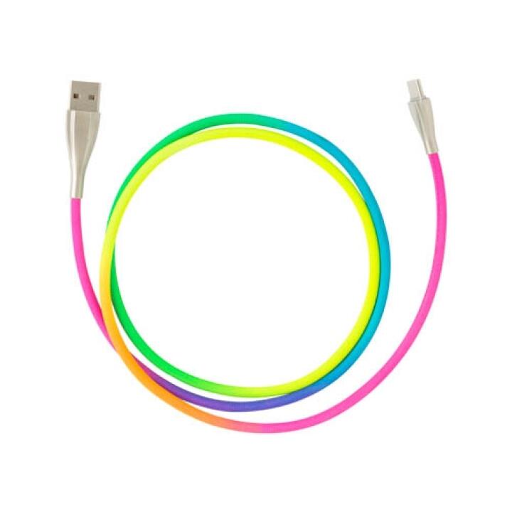 Dây cáp sạc iCUBE ARTBOX cổng USB type C màu cầu vồng độc đáo