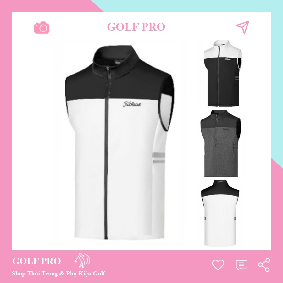 Áo gile golf nam Titleist 2 lớp giữ nhiệt cực kì tốt trang phục thể thao AG001