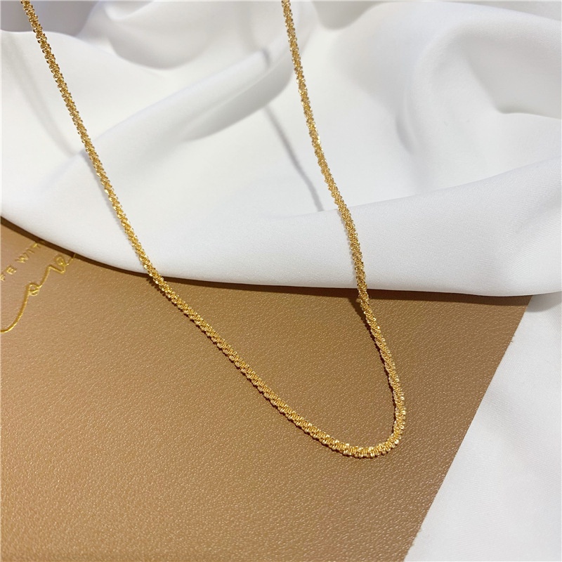 Dây chuyền mạ vàng 18K mặt sâu bướm đơn giản không phai màu cho nữ
