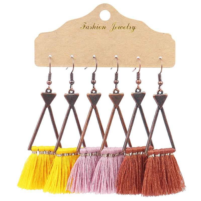 Hoa tai nhiều màu sắc phong cách Boho vintage, Hoa tai đi biển, du lịch