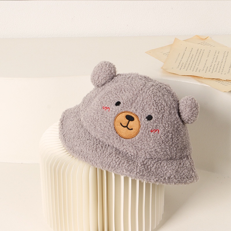 Mũ beanie Tai Bèo Dày Dặn Giữ Ấm Chống Gió Hình Gấu Dễ Thương Cho Bé Trai Và Gái