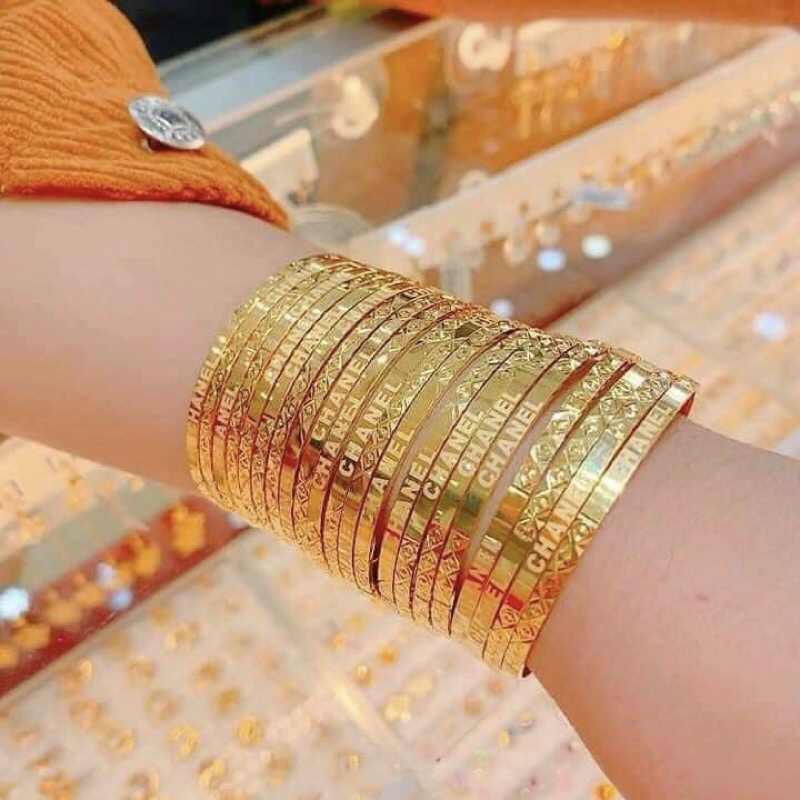 Ximen khắc ký hiệu khoá lưỡi gà chuẩn mạ vàng 18k bền màu