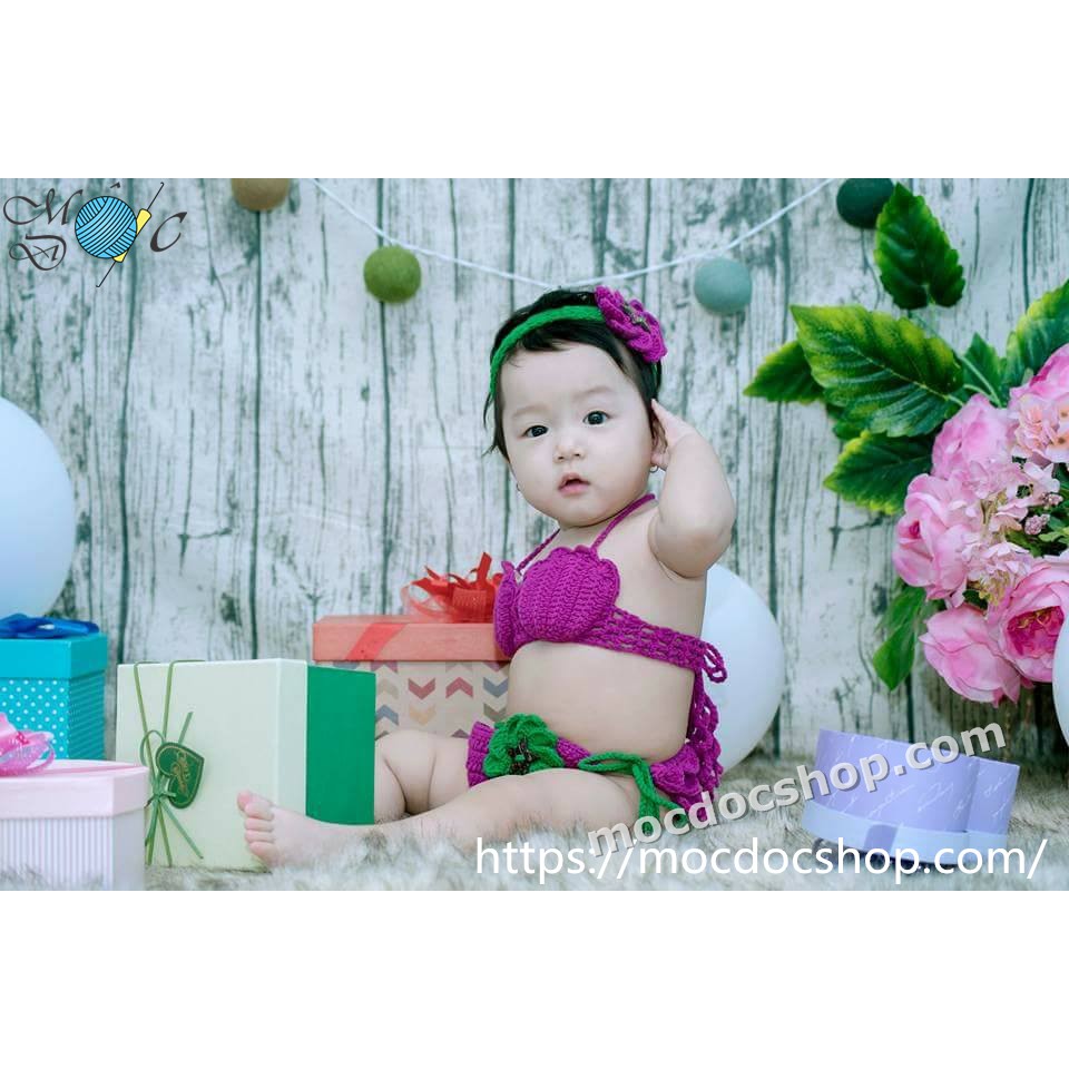Bikini len cho bé gái chụp hình 0-12 tháng