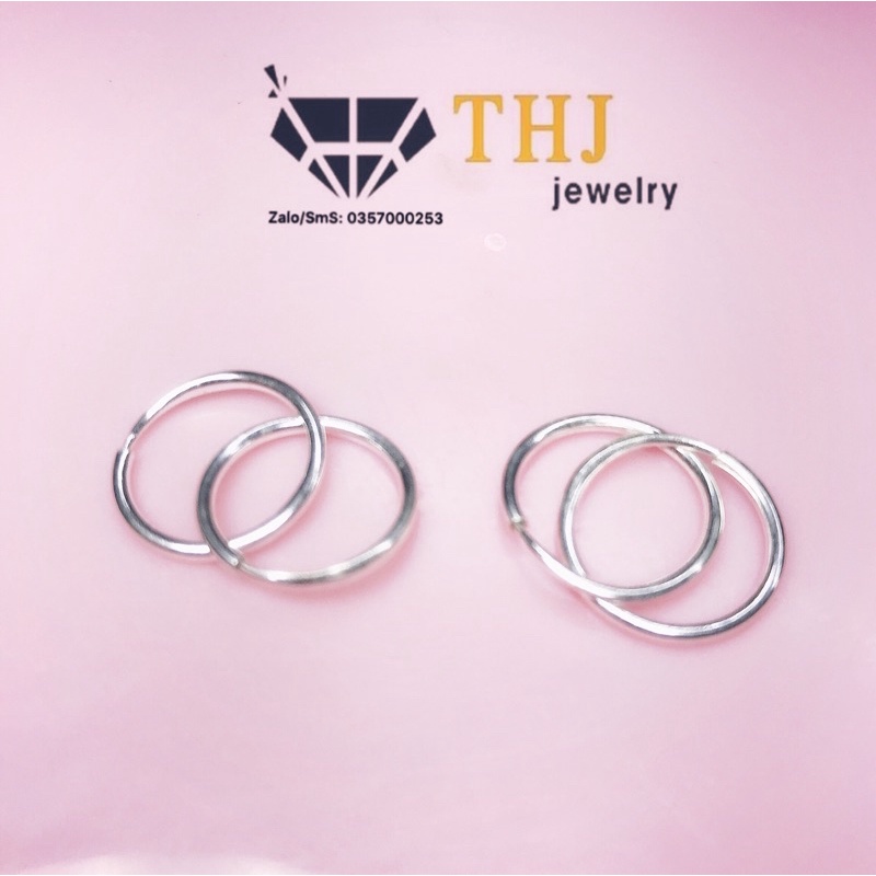 Bông Tai Trơn Cho Bé Bạc Đẹp sz 1cm