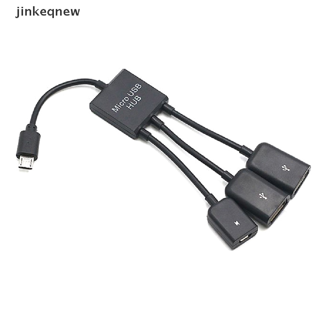 Cáp chuyển đổi OTG JINHF 3 trong 1 cổng Micro USB Type C sang hai cổng USB 2.0 tiện dụng