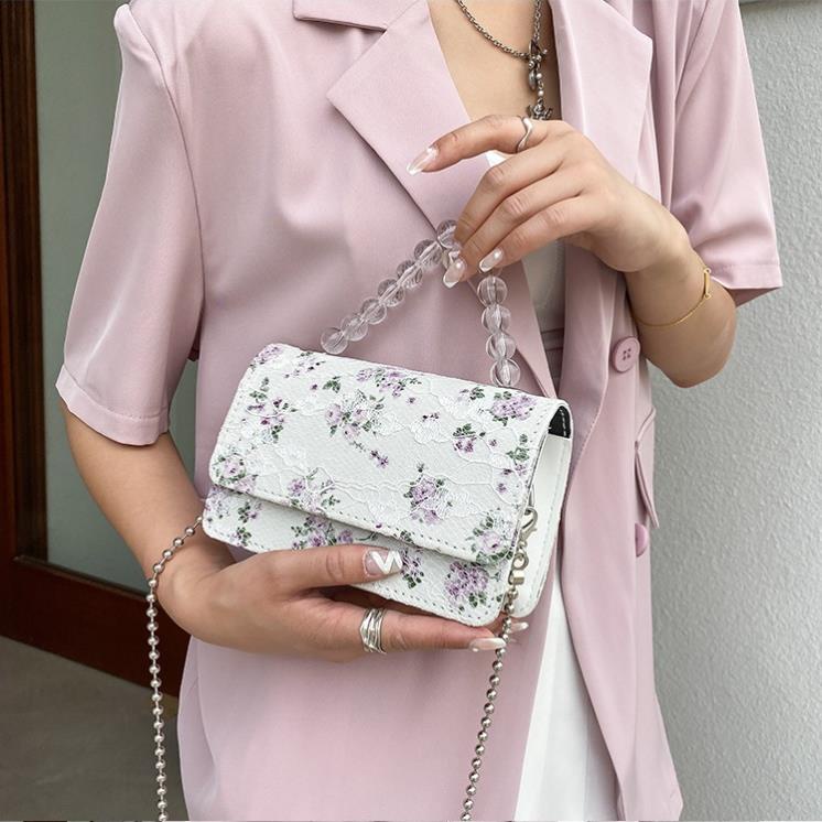Túi xách nữ túi đeo chéo kẹp nách đẹp đeo vai xinh sang đi tiệc đi chơi Hàn Quốc cao cấp giá rẻ hoa nhí TX0014 Hana Bags