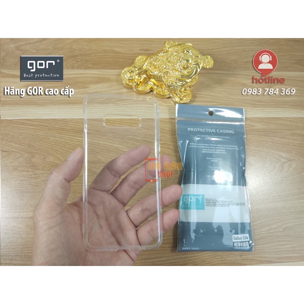 Ốp Samsung S10e hãng Gor cao cấp trong suốt như pha lê, siêu dẻo, siêu mỏng, siêu nhẹ, siêu bền