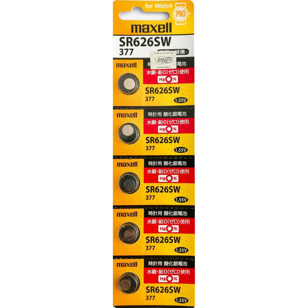 Pin đồng hồ Maxell 377 SR626SW dành cho đồng hồ dùng pin 377 / SR626SW / AG4 / LR626W