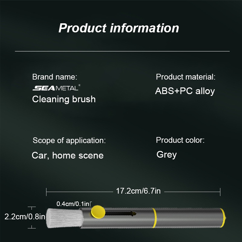 Bàn Chải Vệ Sinh Đa Năng Bằng Kim Loại Cho Xe Ô Tô