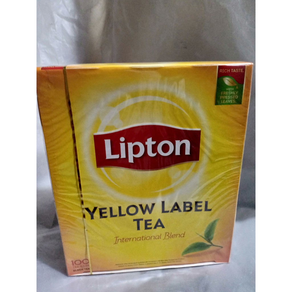 Hộp 100 gói Trà Lipton nhãn vàng