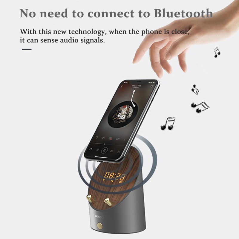 Loa Bluetooth Không Dây Kiêm Đồng Hồ Báo Thức