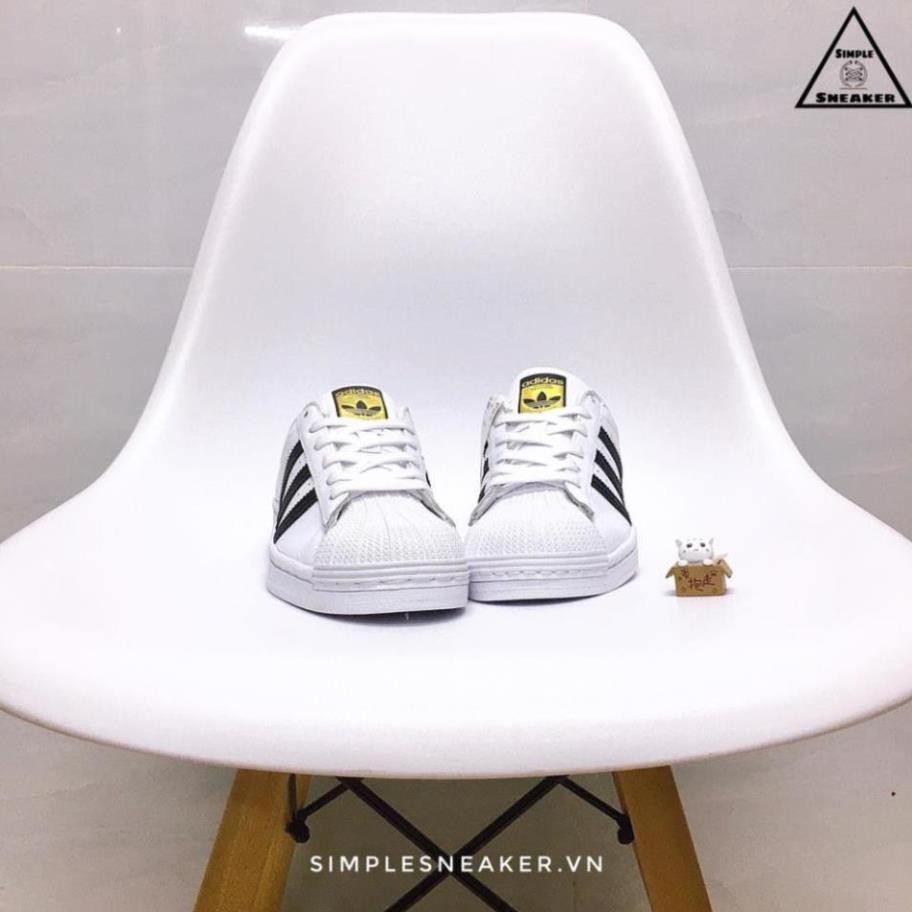 Giày Adidas Chính Hãng 🔴FREESHIP🔴 Adidas Super Star Mũi Sò - Giày Adidas Superstar Tem Vàng Chuẩn Auth -B31