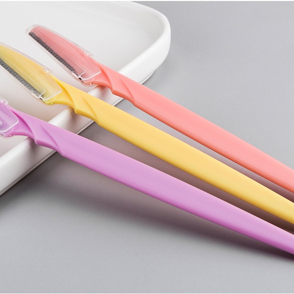 Set 3 dao cạo chân mày bằng thép không gỉ tiện dụng