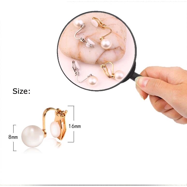 1 Đôi Bông Tai Ngọc Trai Không Xỏ Lỗ