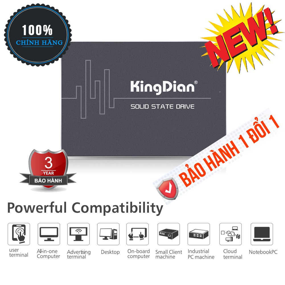 [Mã 44ELSALE2 giảm 7% đơn 300K] Ổ cứng SSD 120GB Kingdian - Chính hãng bảo hành 3 năm !!!