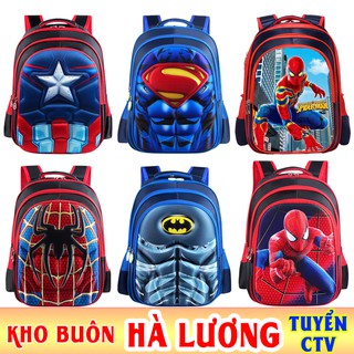 [BÁN BUÔN BALO TRẺ EM] E7 Balo đi học cho bé trai hình 3D Siêu Nhân người nhện