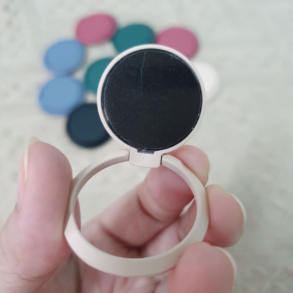 Finger Ring Vòng Xỏ Ngón Giá Đỡ Máy Đọc Sách Điện Thoại 2 trong 1 Dễ Dán Chắc Chắn - Phụ Kiện Xaha
